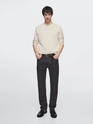 Jeansy O Kroju Slim - Granatowy - - Massimo Dutti - Mężczyzna