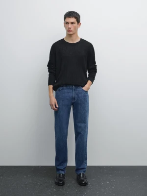Jeansy O Kroju Slim - Indygo - - Massimo Dutti - Mężczyzna