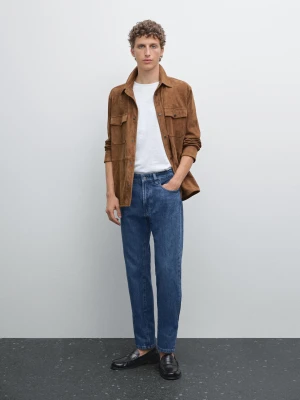Jeansy O Kroju Slim - Indygo - - Massimo Dutti - Mężczyzna