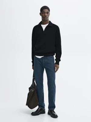 Jeansy O Kroju Slim - Indygo - - Massimo Dutti - Mężczyzna