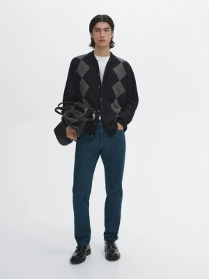 Jeansy O Kroju Slim - Indygo - - Massimo Dutti - Mężczyzna