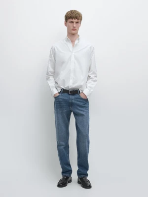 Jeansy O Kroju Slim - Indygo - - Massimo Dutti - Mężczyzna