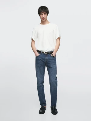 Jeansy O Kroju Slim - Indygo - - Massimo Dutti - Mężczyzna