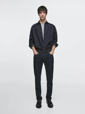 Jeansy O Kroju Slim - Indygo - - Massimo Dutti - Mężczyzna