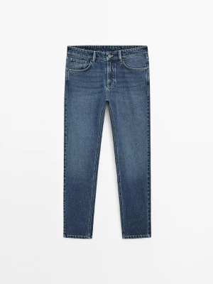 Jeansy O Kroju Slim - Indygo - - Massimo Dutti - Mężczyzna