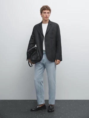 Jeansy O Kroju Slim - Jasnoniebieski - - Massimo Dutti - Mężczyzna