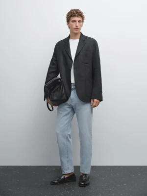 Jeansy O Kroju Slim - Jasnoniebieski - - Massimo Dutti - Mężczyzna