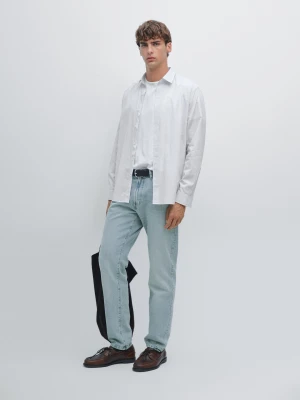Jeansy O Kroju Slim - Jasnoniebieski - - Massimo Dutti - Mężczyzna