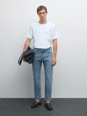 Jeansy O Kroju Slim - Niebieski - - Massimo Dutti - Mężczyzna