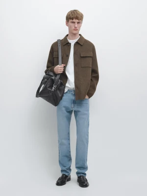 Jeansy O Kroju Slim - Niebieski - - Massimo Dutti - Mężczyzna