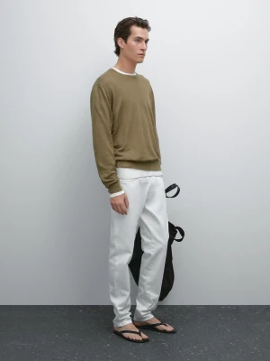 Jeansy O Kroju Slim - Surowy - - Massimo Dutti - Mężczyzna