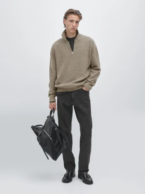 Jeansy O Kroju Slim - Szary - - Massimo Dutti - Male