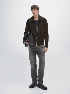 Jeansy O Kroju Slim - Szary - - Massimo Dutti - Mężczyzna