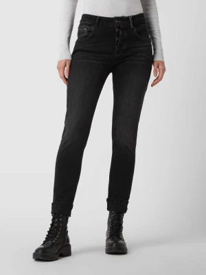 Jeansy o kroju slim tapered fit z dodatkiem streczu model ‘Gigi’ Blue Fire Jeans