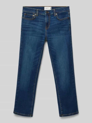 Jeansy o kroju straight fit w 5 kieszeni Abercrombie & Fitch Niebieski