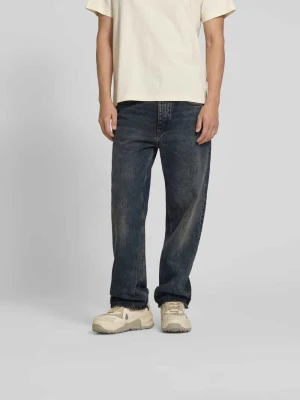 Jeans o kroju straight fit w 5 kieszeni Won Hundred Ciemnoniebieski