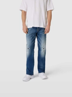 Jeansy o kroju straight fit w efekcie znoszenia Dsquared2 Niebieski