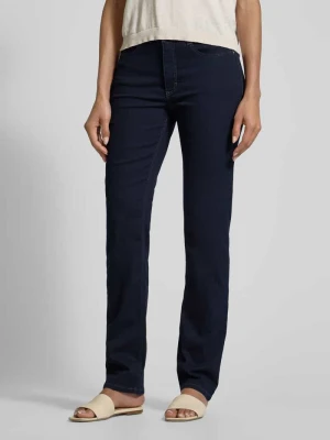 Jeansy o kroju straight fit z 5 kieszeniami MAC Ciemnoniebieski