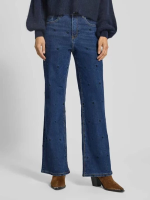 Jeansy o kroju straight fit z 5 kieszeniami miss goodlife