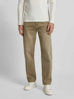 Jeansy o kroju straight fit z 5 kieszeniami model ‘Leroy’ WOODBIRD