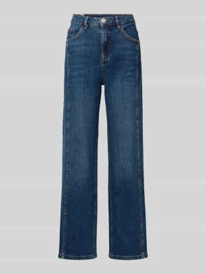 Jeansy o kroju straight fit z 5 kieszeniami Opus