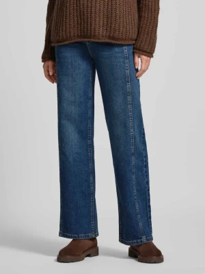 Jeansy o kroju straight fit z 5 kieszeniami Opus