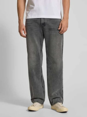 Jeansy o kroju straight fit z 5 kieszeniami REVIEW