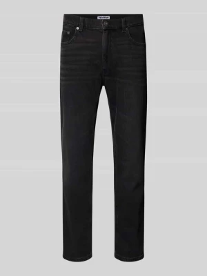 Jeansy o kroju straight fit z 5 kieszeniami REVIEW