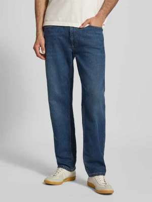 Jeansy o kroju straight fit z 5 kieszeniami REVIEW