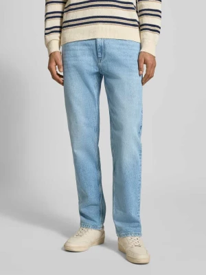 Jeansy o kroju straight fit z 5 kieszeniami REVIEW