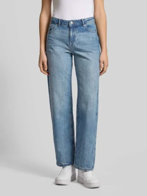 Jeansy o kroju straight fit z 5 kieszeniami REVIEW