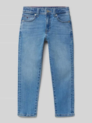 Jeansy o kroju straight fit z 5 kieszeniami Tommy Hilfiger Niebieski