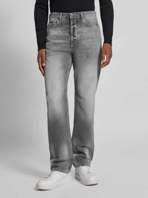 Jeansy o kroju straight fit z aplikacją z logo Antony Morato