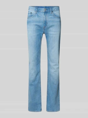 Jeansy o kroju straight fit z Bawełny Hugo Blue