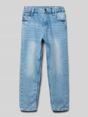 Jeansy o kroju straight fit z częściowo elastycznym pasem BLUE SEVEN