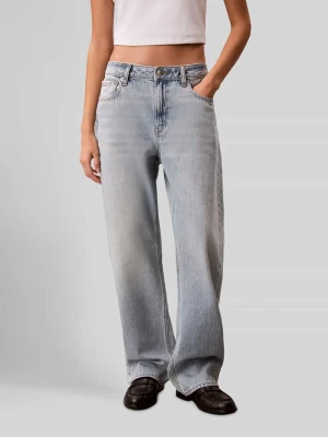 Jeansy o kroju straight fit z czystej bawełny Calvin Klein Jeans Jasnoniebieski