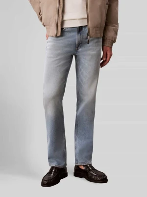 Jeansy o prostym kroju z mieszanki bawełny Calvin Klein Jeans Jasnoniebieski