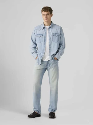 Jeansy o kroju straight fit z czystej bawełny Levi's Jasnoniebieski