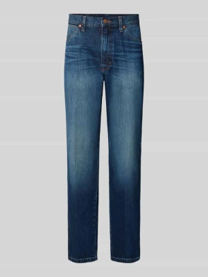 Jeansy o kroju straight fit z czystej bawełny model '13MWZ Cowboy' Wrangler Jeansowy niebieski