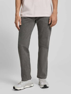 Jeansy o kroju straight fit z czystej bawełny model '501®' Levi's Średnioszary