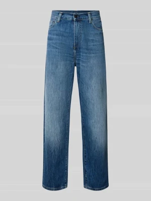 Jeansy o kroju straight fit z czystej bawełny model 'Aaron' Carhartt WIP Jeansowy niebieski