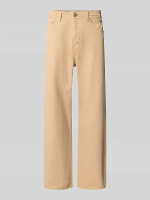 Jeansy o kroju straight fit z czystej bawełny model 'ALEX ORIGINAL' Jack&Jones Beżowy