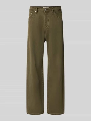 Jeansy o kroju straight fit z czystej bawełny model 'ALEX ORIGINAL' Jack&Jones Oliwkowy