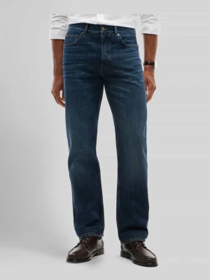Jeansy o kroju straight fit z czystej bawełny model 'DOVER' Tommy Hilfiger Jeansowy niebieski