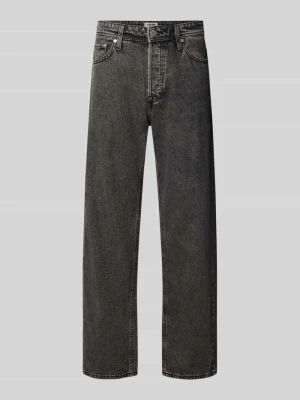 Jeansy o kroju straight fit z czystej bawełny model 'Eddie' Jack&Jones Czarny