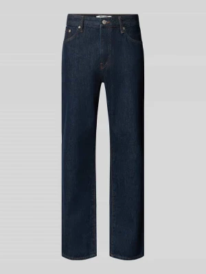 Jeansy o kroju straight fit z czystej bawełny model 'EDGE' Only & Sons Ciemnoniebieski