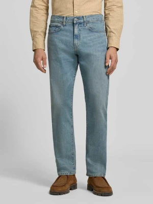 Jeansy o kroju straight fit z czystej bawełny model 'HAMPTON' Polo Ralph Lauren Jasnoniebieski