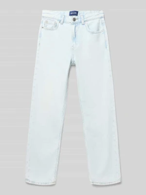 Jeansy o kroju straight fit z czystej bawełny model 'JEDGE' Only & Sons Jasnoniebieski
