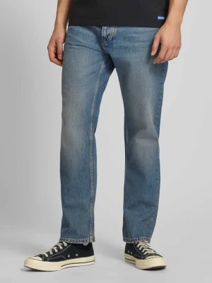 Jeansy o kroju straight fit z czystej bawełny model 'JONAH' Hugo Blue
