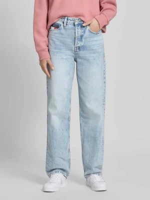 Jeansy o kroju straight fit z czystej bawełny model ‘LAYLA’ Tommy Jeans